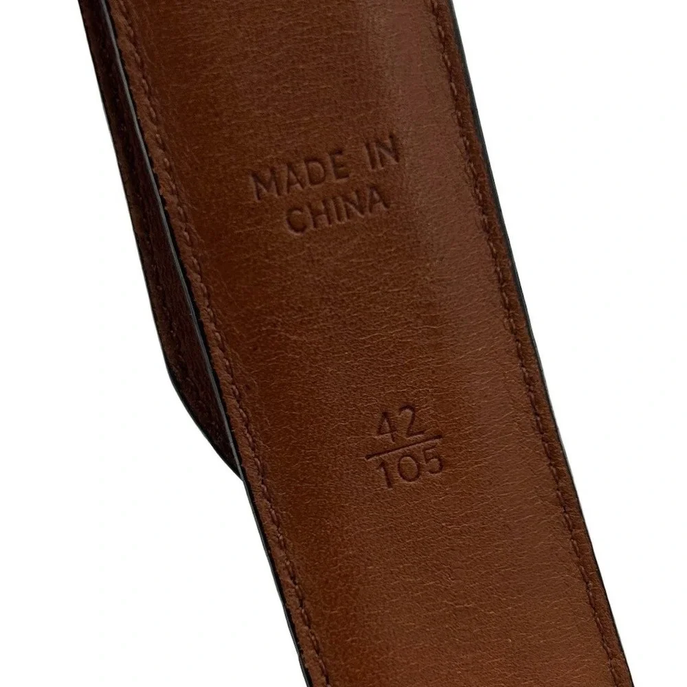 Polo Ralph Lauren Belt Men's Size 42 Brown Crocodile Embossed Leather